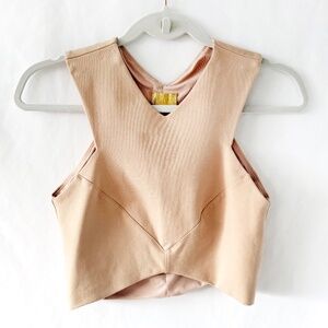 H&M Gold Label Dusty Pink Cropped Bandage Top  Size 4